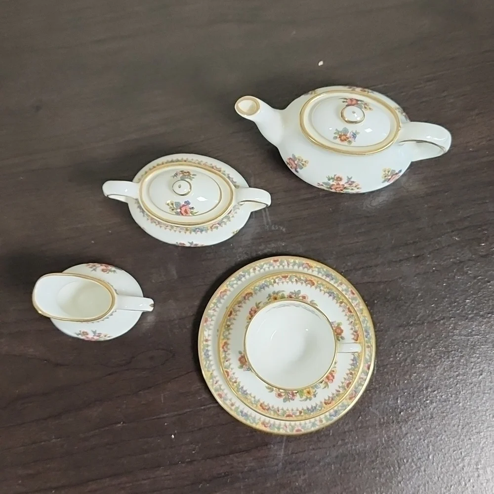 Vintage Coalport Bone China Miniature Tea Set